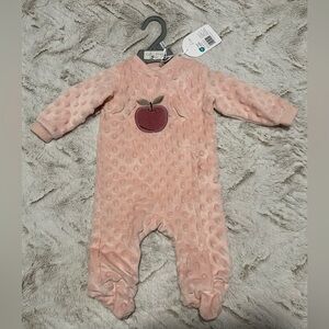 Kyle & Deena Pink Baby Dotted Textured Footie